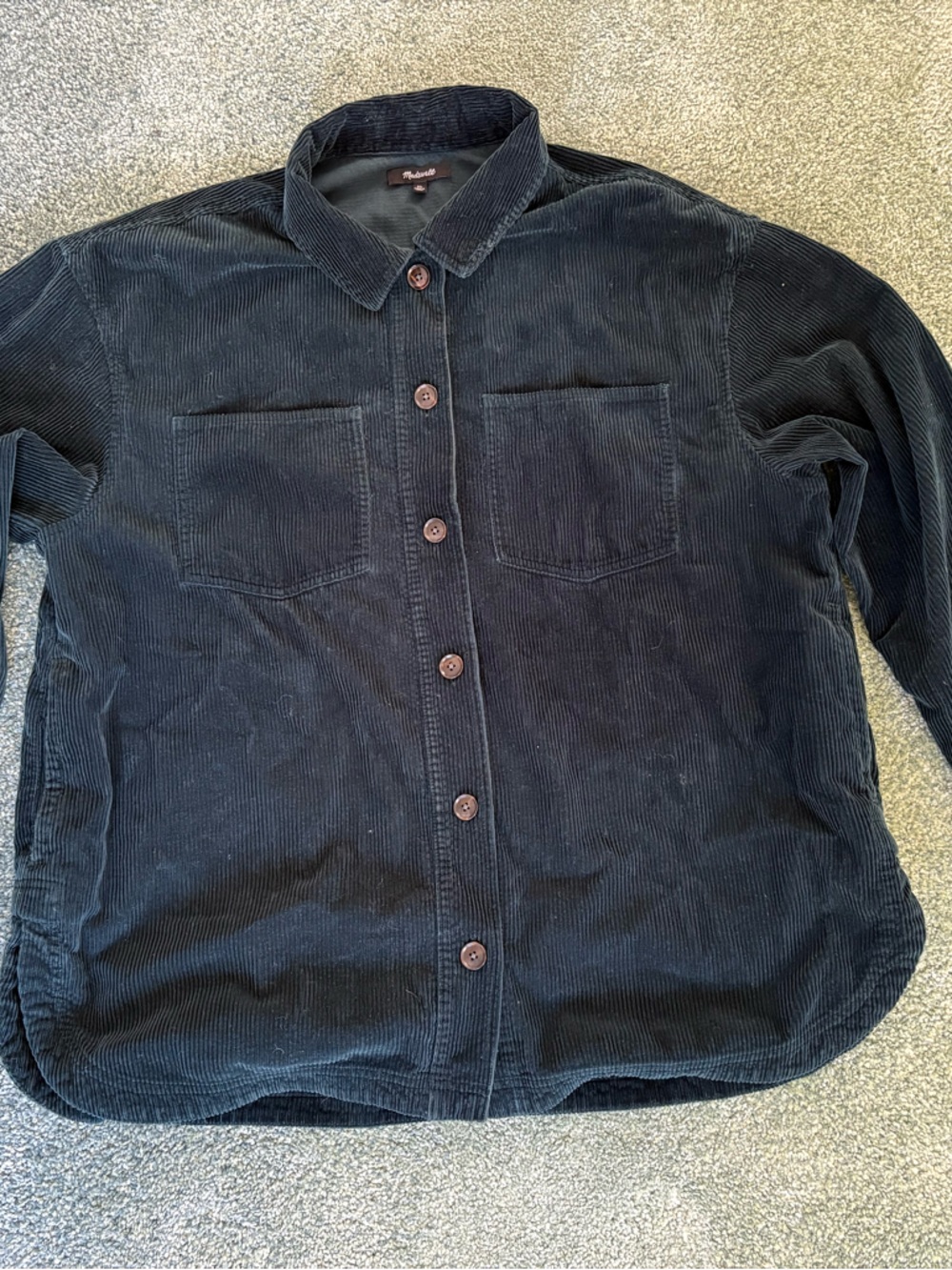 Madewell Forest Green Corduroy Button-Down Shirt